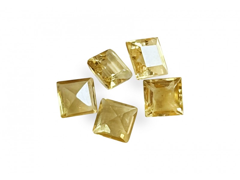 Citrine Cut Stone, Square - 5mm