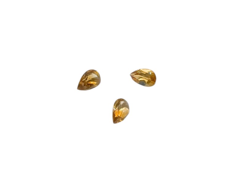 Citrine Cut Stone, Pear - 4 x 6mm