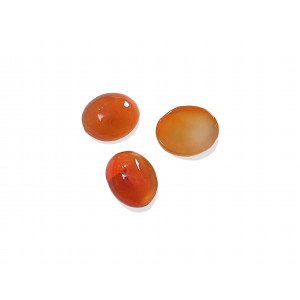 Carnelian Cabs, Oval - 9 x 11mm