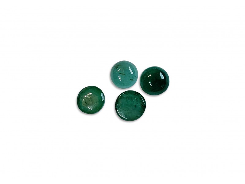 Emerald Cabs, Round - 4.5mm