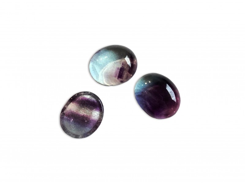 Fluorite Cabochons, Oval, 8x10mm