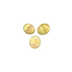 fluorite cabochons yellow oval 9x11mm