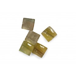 Fluorite Cabs, Square, 7 mm