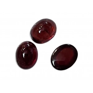 Garnet Cabochons, Oval, 8x10mm