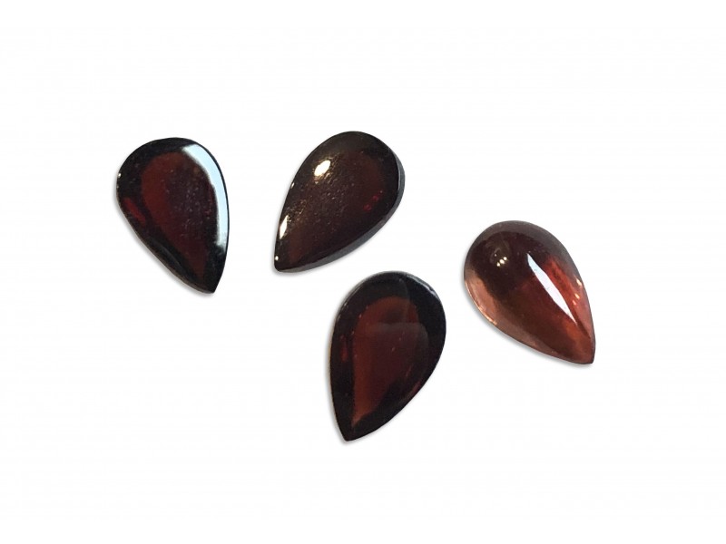 Garnet Cabs, Pear, 5 x 8 mm