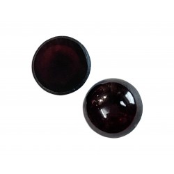 Garnet Cabochons, Round, 12mm, B quality