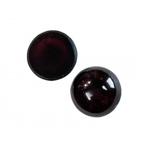 Garnet Cabochons, Round, 12mm, B quality
