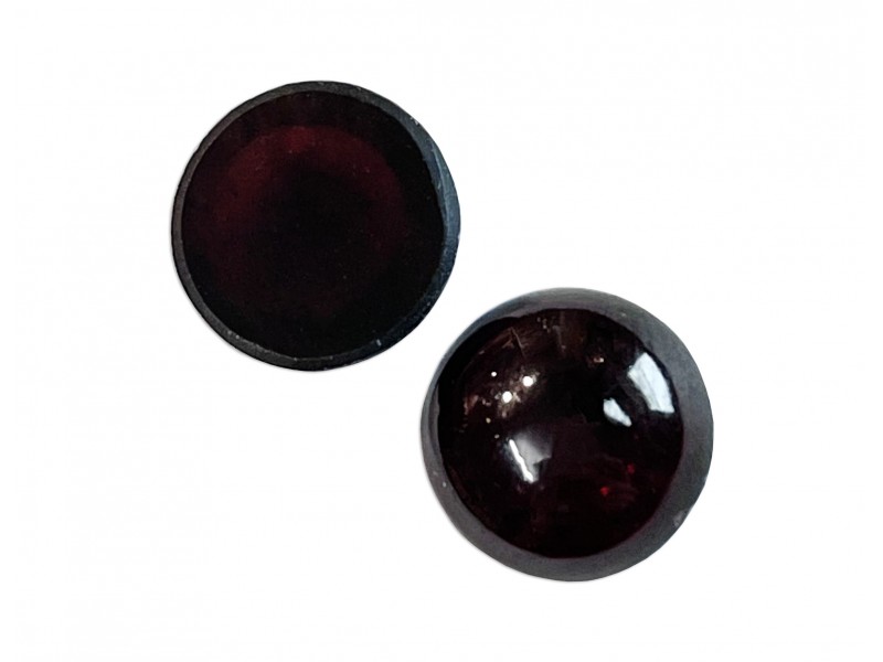 Garnet Cabochons, Round, 12mm, B quality