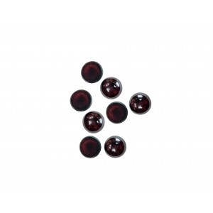 Garnet Cabs, Round, 2.5 mm 