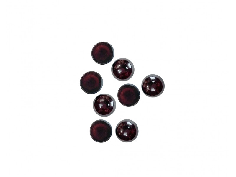 Garnet Cabs, Round, 2.5 mm 