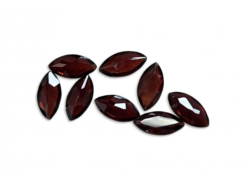 garnet faceted marquise 4x8mm