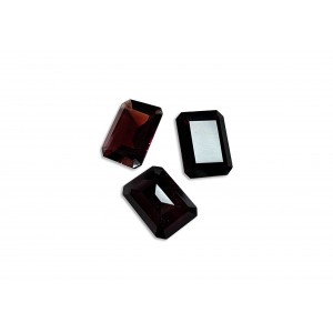 garnet faceted octagon 5x7mm