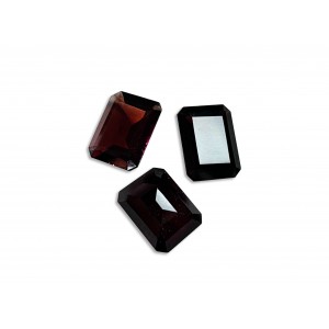 garnet faceted octagon 6x8mm