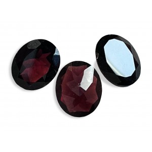 garnet faceted oval 10x12mm