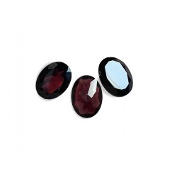 garnet faceted oval 4x6mm