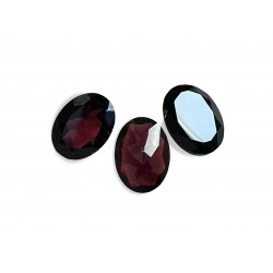 garnet faceted oval 6x8mm