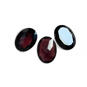 garnet faceted oval 8x10mm