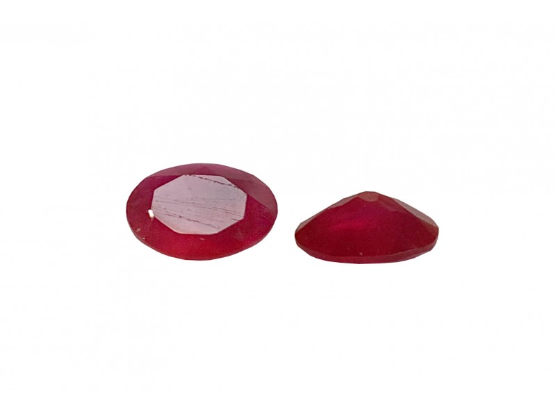 Pink Agate Faceted Oval 6x8mm