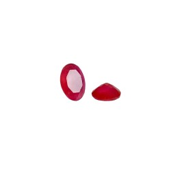 pink agate faceted oval 4x6mm