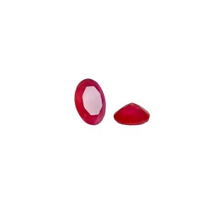 pink agate faceted oval 4x6mm