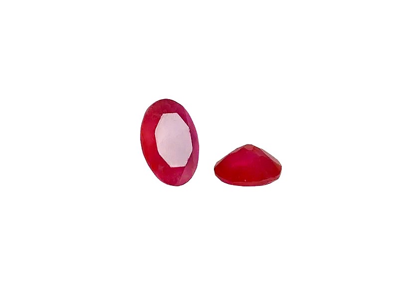 pink agate faceted oval 4x6mm