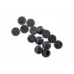 Hematite Cabs, Round, 5 mm