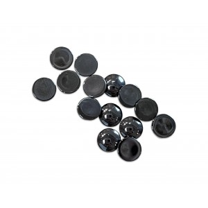 Hematite Cabs, Round, 5 mm