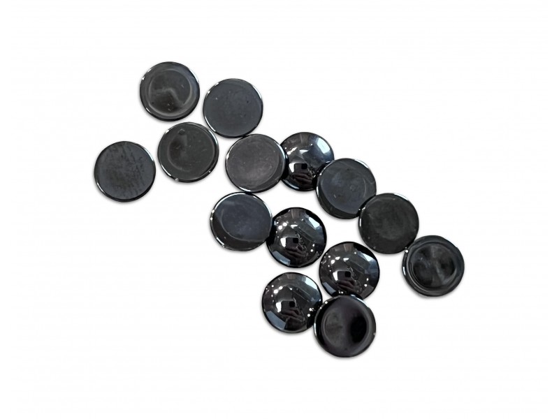 Hematite Cabs, Round, 5 mm