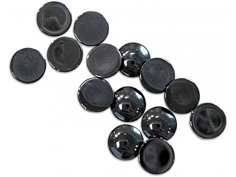Hematite Cabochons, Round, 8mm
