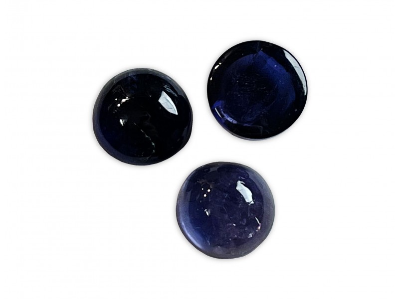 Iolite Cabs, Round, 10 mm 