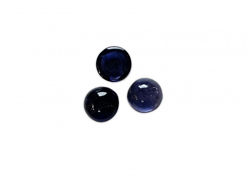 Iolite Cabs, Round, 5 mm 