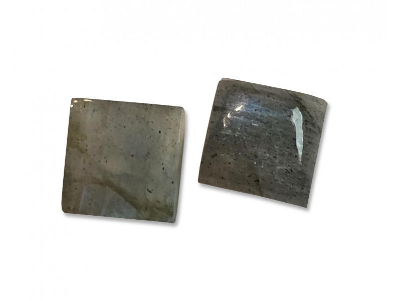 Labradorite Cabs, Square, 10 mm