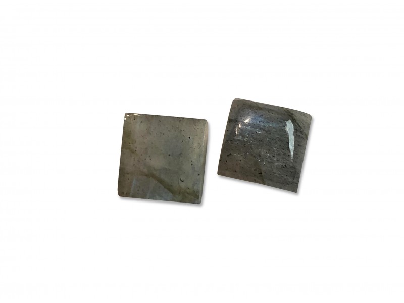 Labradorite Cabs, Square, 6 mm