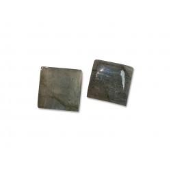 Labradorite Cabs, Square, 8 mm