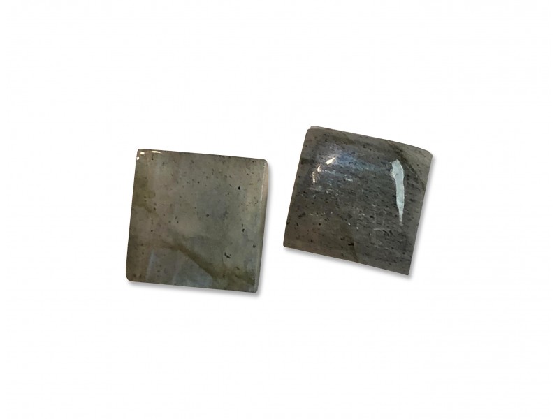 Labradorite Cabs, Square, 8 mm