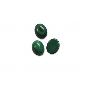 Malachite Cabs, Oval, 5 x 7 mm