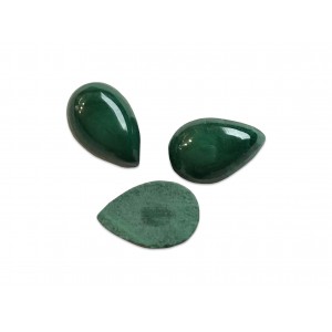 Malachite Cabs, Pear, 5 x 8 mm