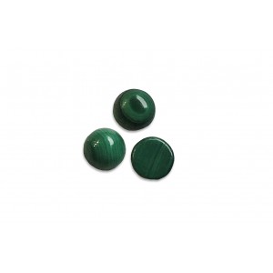 Malachite Cabs, Round, 4 mm