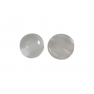 Moonstone Cabs, Grey, Round, 2 mm