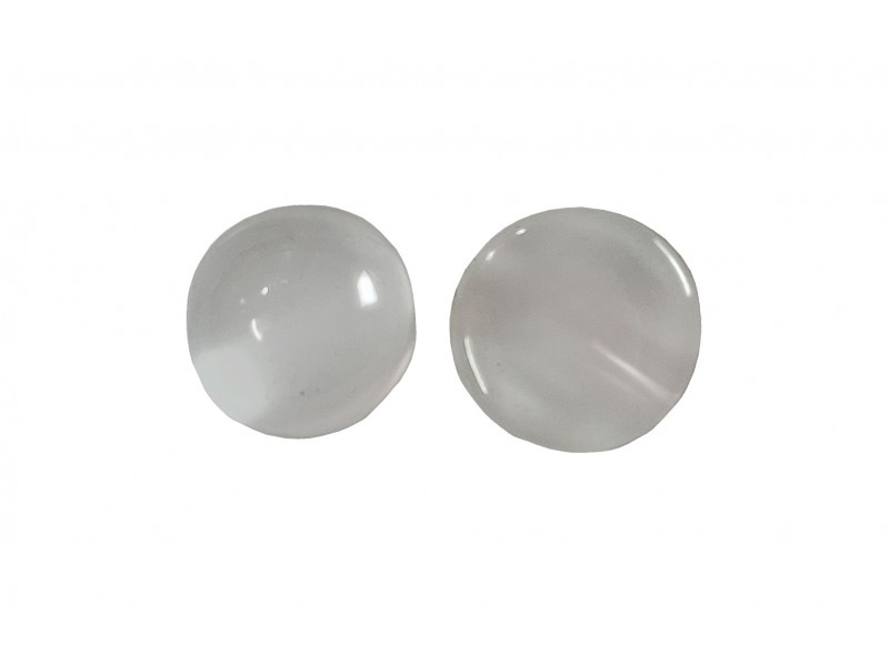 Moonstone Cabs, Grey, Round, 2 mm