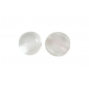 Moonstone  Cabs, White, Round, 9 mm