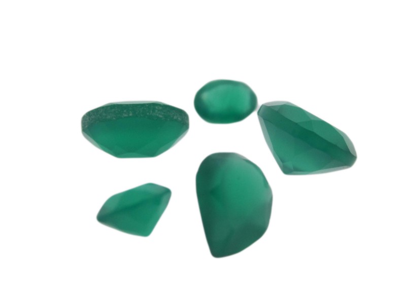 Onyx Cut Stone, Green, Round, 2.5 mm