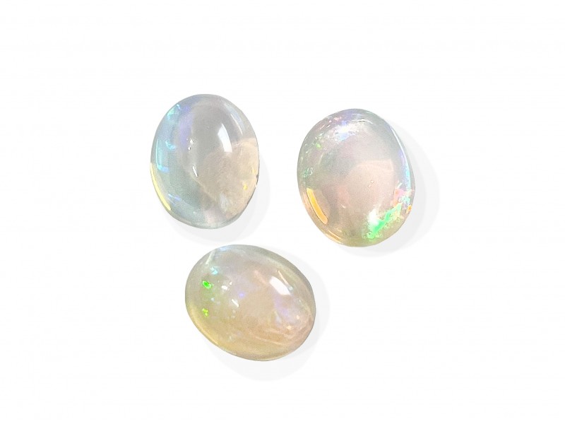 Ethiopian Opal Cabs, Oval, 9mm x 11mm 