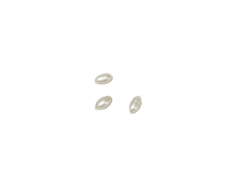 Pearl Marquise Flat Back 3x6mm