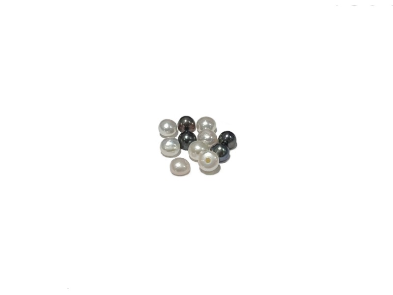 pearl round fine half drilled 4mm 