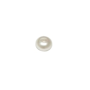 pearl, undrilled, flat back, 10 mm