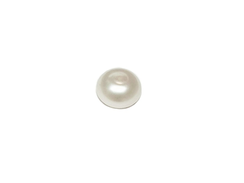 pearl, undrilled, flat back, 10 mm