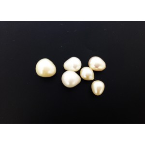 Pearl, Half Drilled, Drop, 9 x 12 mm 