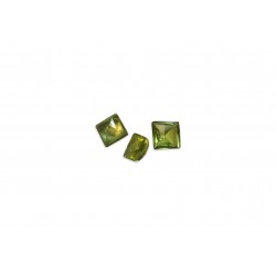 Peridot Cut Stone Buff top, Square, 4 mm