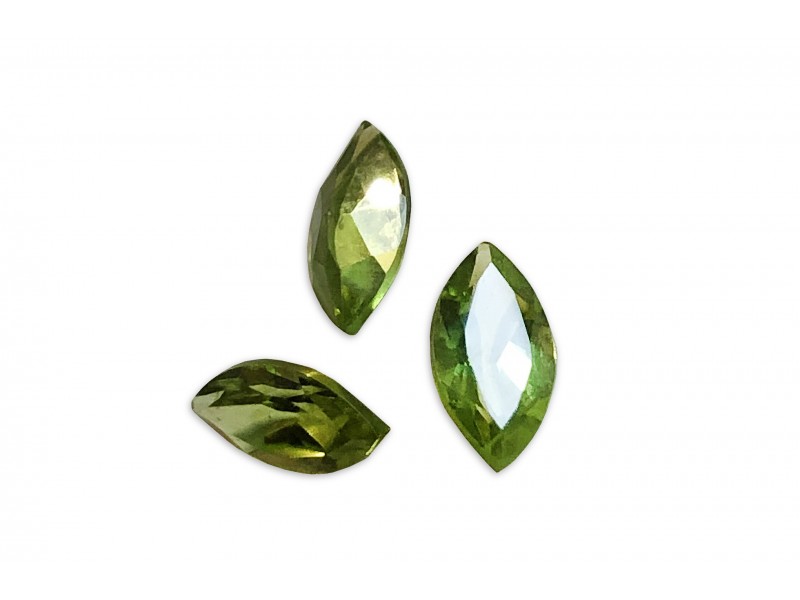 Peridot Cut Stone, Marquise, 5 x 10 mm